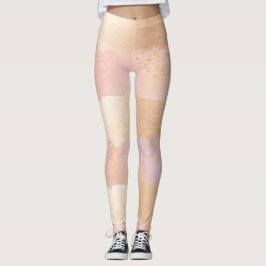 Golden Brush Strokes Leggings
