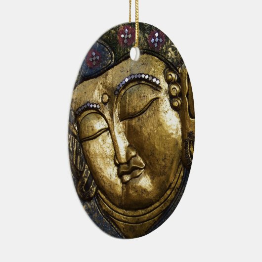 Golden Buddha Blessing Inspirerend Love Keramisch Ornament (Rechts)