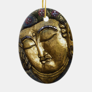 Golden Buddha Blessing Inspirerend Love Keramisch Ornament