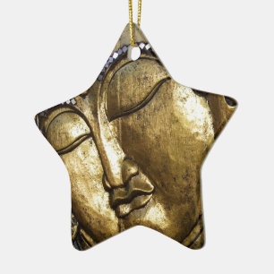 Golden Buddha Blessing Inspirerend Love Keramisch Ornament