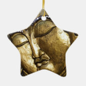 Golden Buddha Blessing Inspirerend Love Keramisch Ornament (Achterkant)