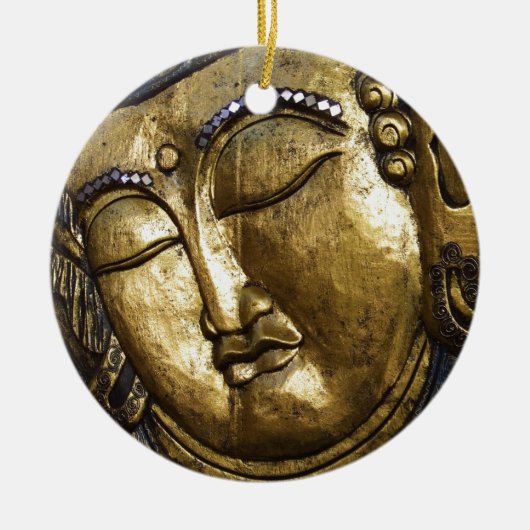 Golden Buddha Blessing Inspirerend Love Keramisch Ornament (Voorkant)