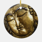 Golden Buddha Blessing Inspirerend Love Keramisch Ornament (Achterkant)