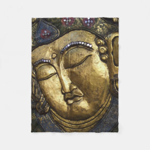 Golden Buddha Blessing Meditation Fleece Blanket Deken