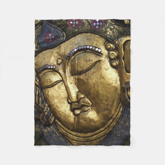 Golden Buddha Blessing Meditation Fleece Blanket Deken (Voorkant)