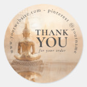 Golden Buddha Business Salon Ronde Sticker (Voorkant)