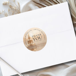 Golden Buddha Business Salon Ronde Sticker