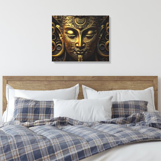 Golden Buddha Canvas Afdruk (Insitu (Slaapkamer))