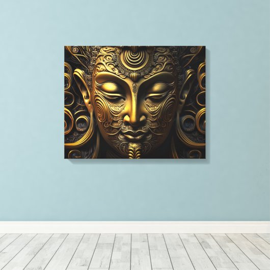 Golden Buddha Canvas Afdruk (Insitu (Houten vloer))