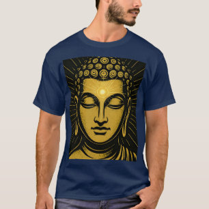 Golden Buddha Derde Oog T-shirt Spiritueel ontwa