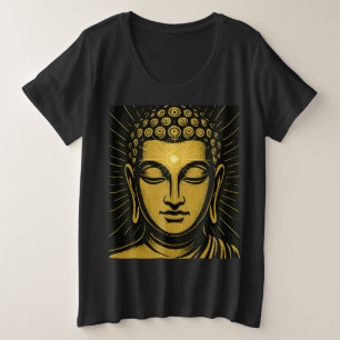 Golden Buddha Derde Oog T-shirt   Spiritueel ontwa