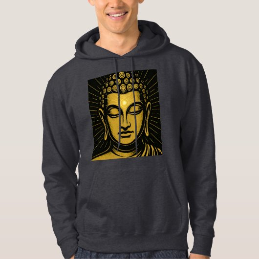 Golden Buddha Derde Oog T-shirt | Spiritueel ontwa (Voorkant)