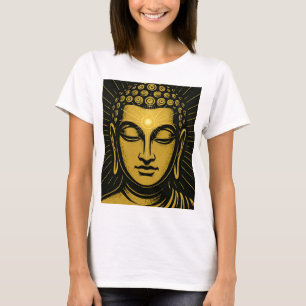 Golden Buddha Derde Oog T-shirt   Spiritueel ontwa