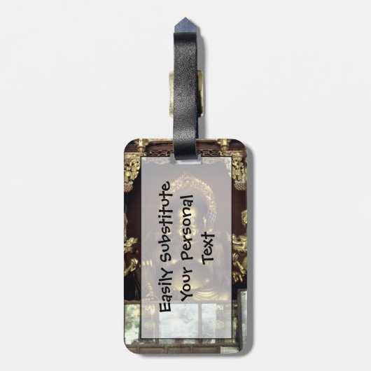 Golden Buddha Easy ID Personal Bagagelabel (Achterkant verticaal)