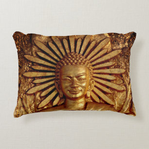 Golden Buddha, Garden, Thailand meditatie Accent Kussen