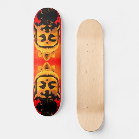 Golden Buddha Head Persoonlijk Skateboard (Voorkant)