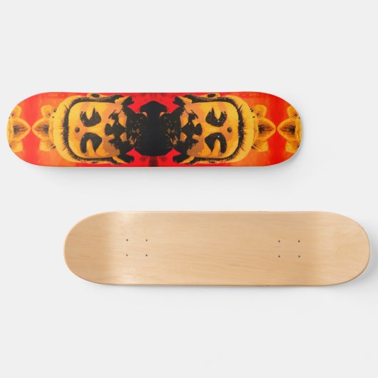 Golden Buddha Head skateboard (Horizontaal)