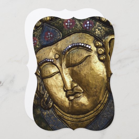 Golden Buddha Inspirerend Invitation Bracket Kaart (Voorkant / Achterkant)