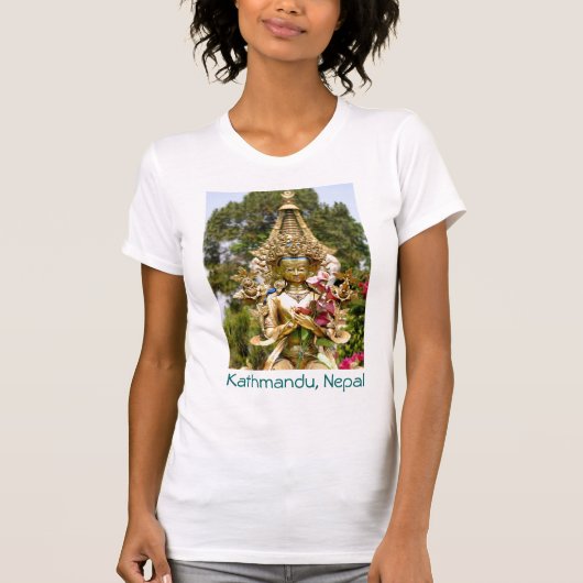 Golden Buddha Kathmandu Nepal T-shirt (Voorkant)