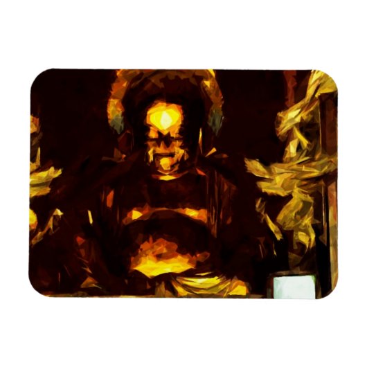 Golden Buddha Kyoto Japan Abstract indrukwekkend Magneet (Horizontaal)