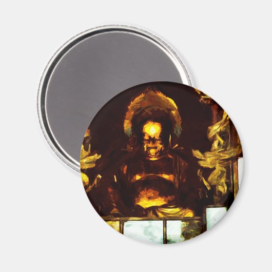 Golden Buddha Kyoto Japan Abstract indrukwekkend Magneet (Voorkant / Achterkant)
