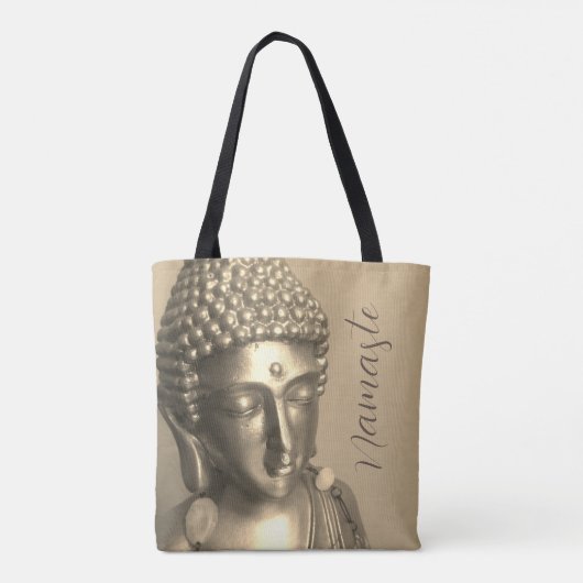 Golden Buddha Namaste Tote Bag (Achterkant)