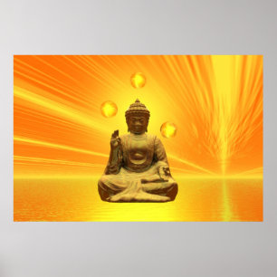 Golden Buddha Poster