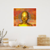 Golden Buddha Poster (Keuken)