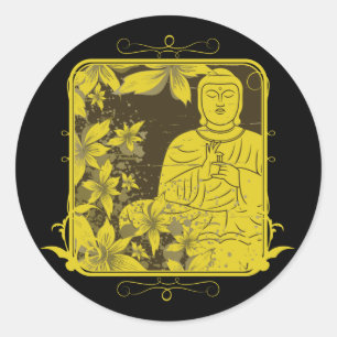 Golden Buddha Ronde Sticker