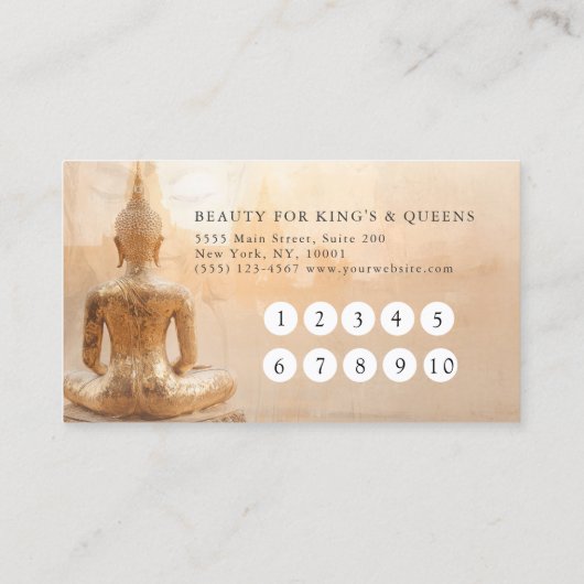 Golden Buddha Salon 10 Visit Loyalty Card (Achterkant)