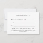 Golden Buddha – Salon Business Gift Certificate (Achterkant)