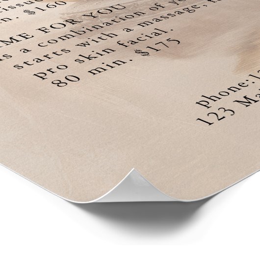 Golden Buddha Salon Price List Poster (Hoek)