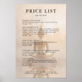 Golden Buddha Salon Price List Poster (Voorkant)