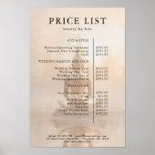 Golden Buddha Salon Price List Poster (Voorkant)