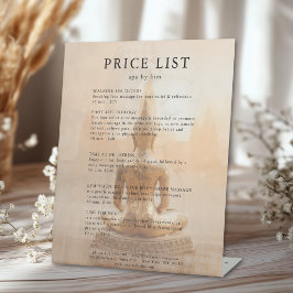 Golden Buddha Salon Price List Reclamebord Met Voetstuk
