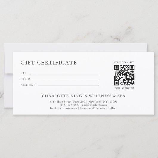 Golden Buddha –  Salon QR Code Gift Certificate (Voorkant)