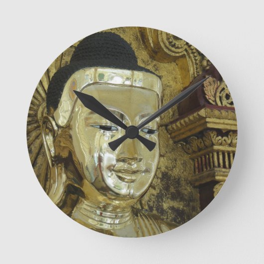 Golden Buddha standbeeld Inspirerend liefde Ronde Klok (Voorkant)