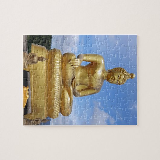 Golden Buddha standbeeld Legpuzzel (Horizontaal)