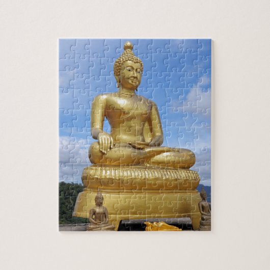 Golden Buddha standbeeld Legpuzzel (Verticaal)