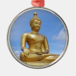Golden Buddha standbeeld Metalen Ornament