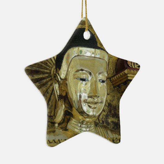 Golden Buddha Statue Inspirerend Love Keramisch Ornament (Rechts)