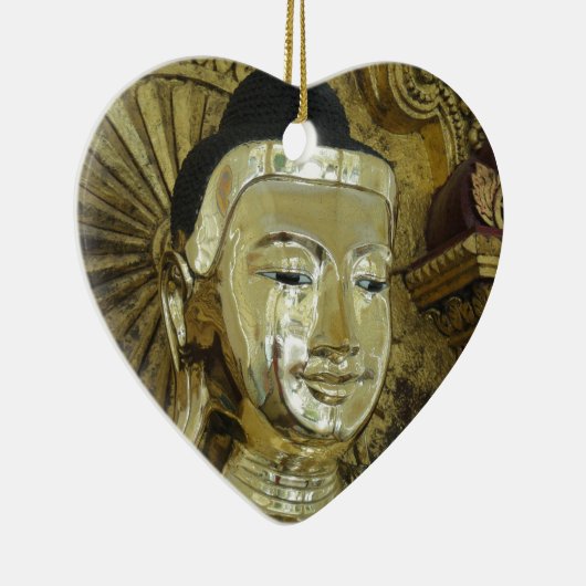 Golden Buddha Statue Inspirerend Love Keramisch Ornament (Rechts)