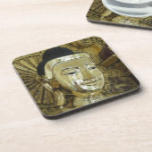 Golden Buddha Statue Inspirerend Love Onderzetter (Linkerzijde)