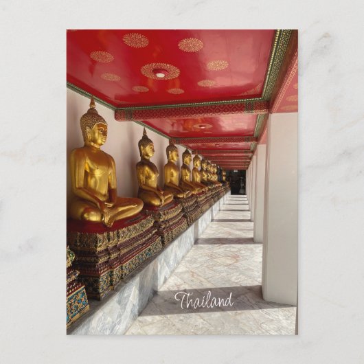 Golden Buddha Wat Pho Thailand Briefkaart (Voorkant)