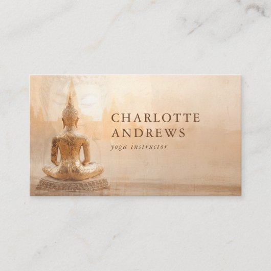  Golden Buddha –  Yoga Reiki Meditation Visitekaartje (Voorkant)