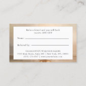 Golden Buddha – Yoga Reiki Salon  Aanbevelingskaartje (Achterkant)