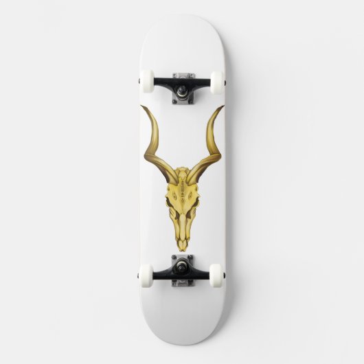 Golden buffelschedel persoonlijk skateboard (Voorkant)