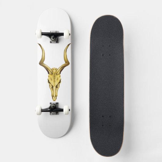 Golden buffelschedel persoonlijk skateboard (Voorkant)