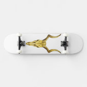 Golden buffelschedel persoonlijk skateboard (Horizontaal)