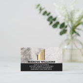 Golden Buildings Logo | Marmer Visitekaartje (Staand voorkant)